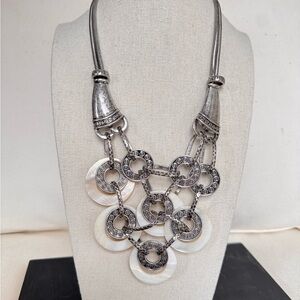 Elegant Silver and White Necklace
